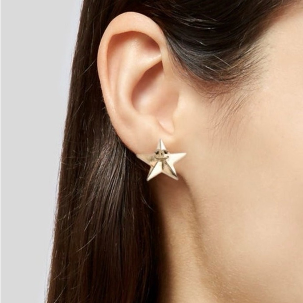 💋CHANEL‎ Gold Star Earrings